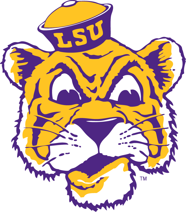 LSU Tigers 1955-1966 Primary Logo iron on paper